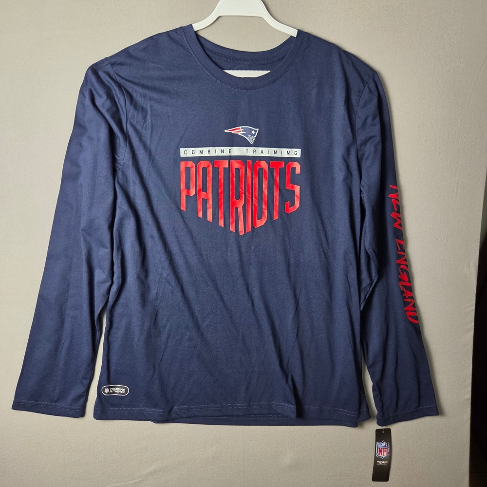 NFL Team Apparel New England Patriots Combine Training Long Sleeve Shirt XXL NWT